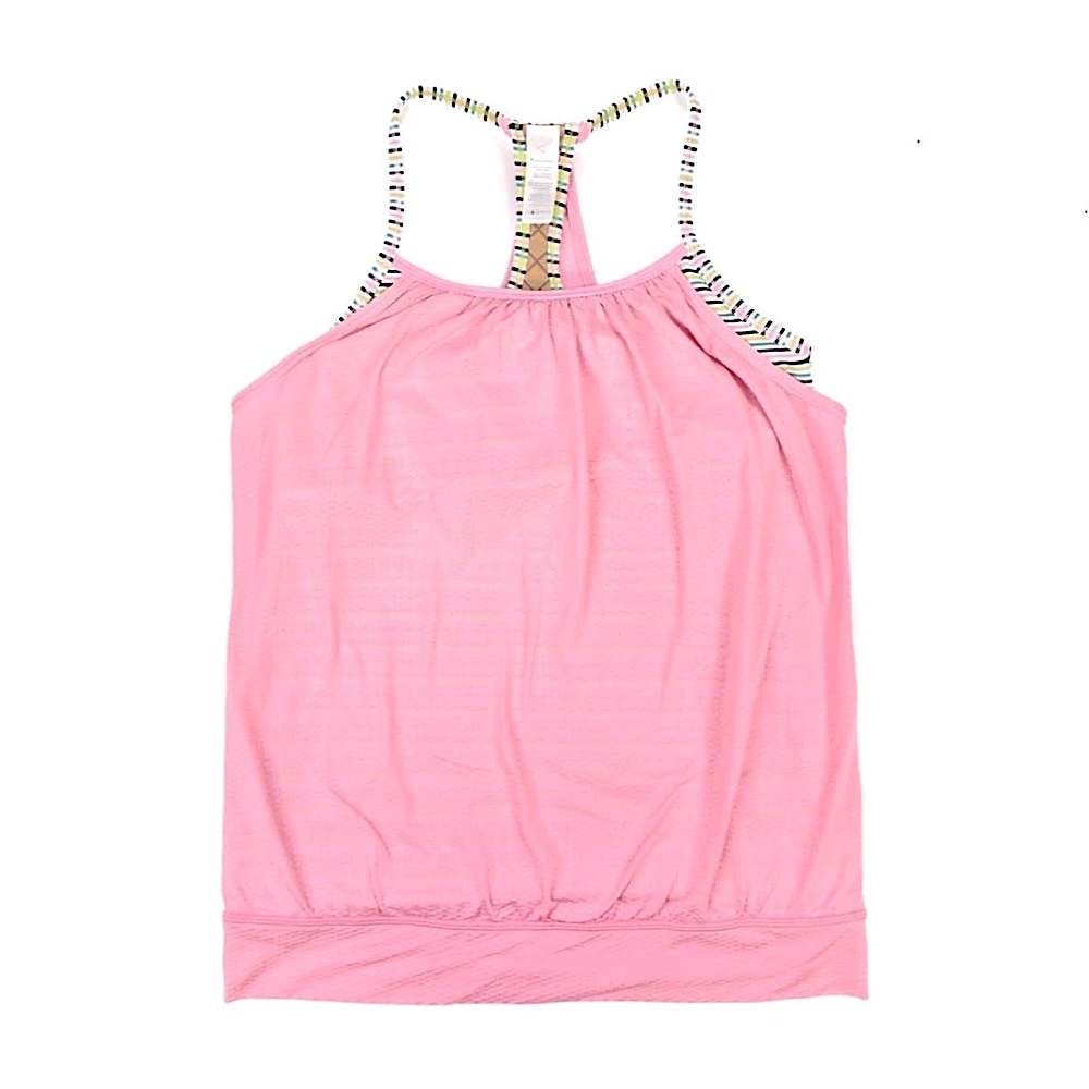 Ivivva Lululemon Girls Double Dutch Layer Tank Top Pink Size 14